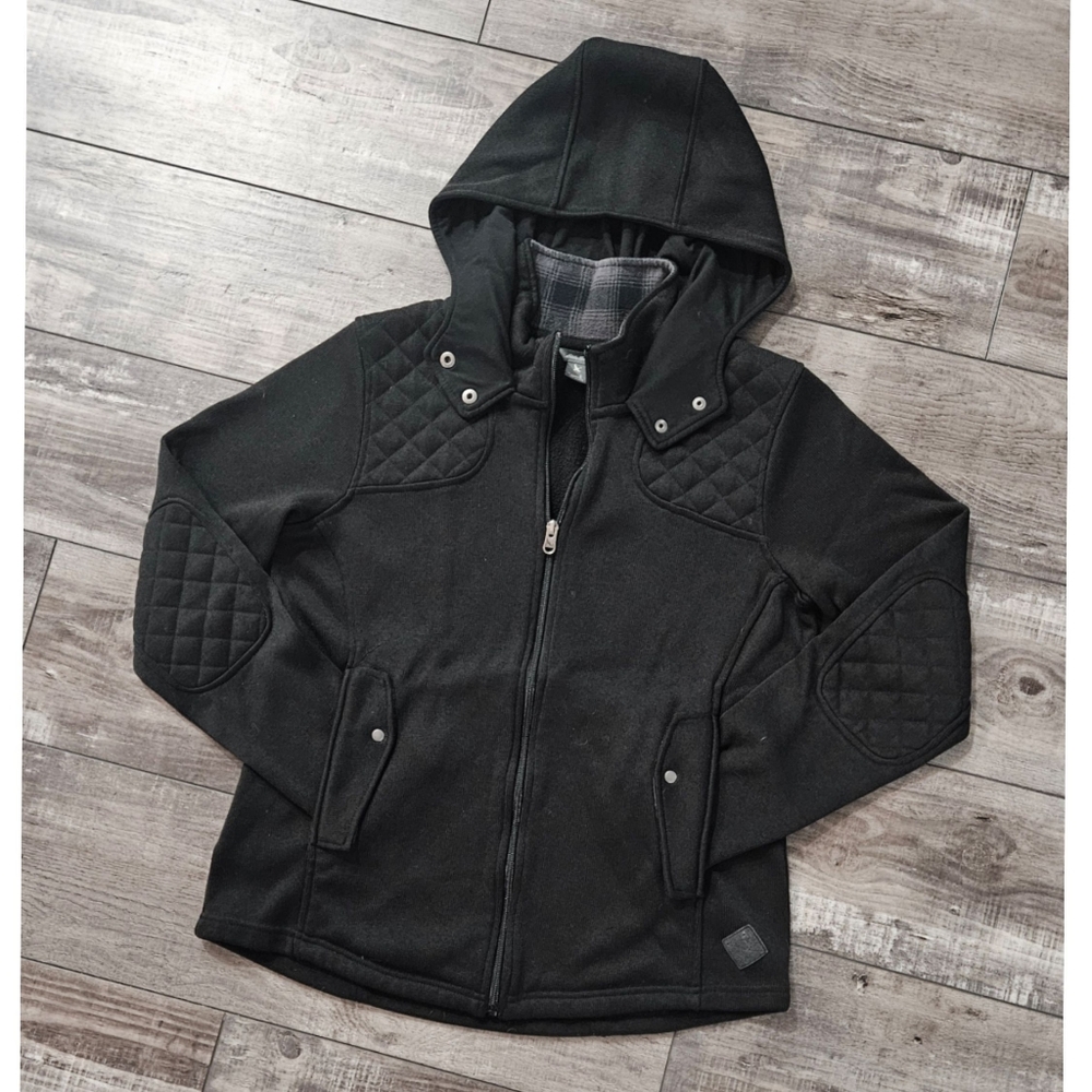 Eddie Bauer Black Quilted Hooded Jacket